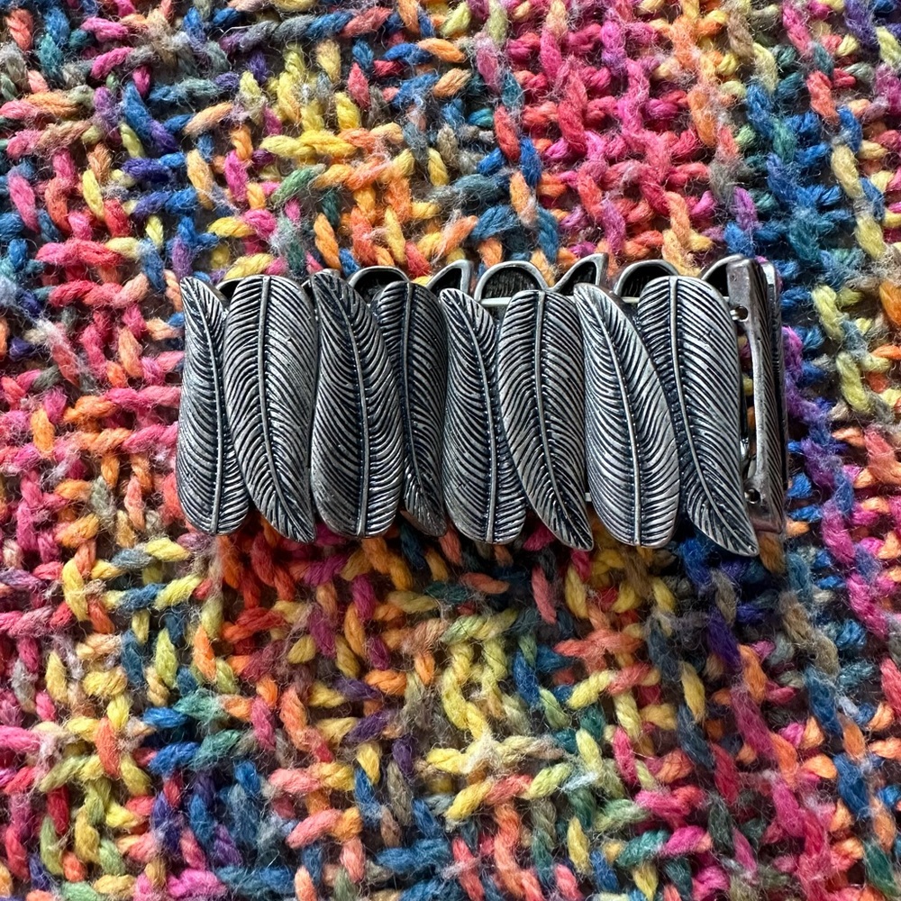 Feather Metal Bracelet